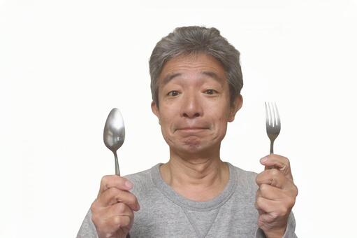 シニア　男性　食事 シニア,シニア男性,サラリーマンの写真素材