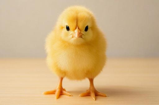 かわいいひよこのアップ写真・雛鳥・小鳥の写真