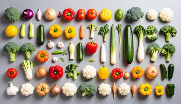 カラフルな緑黄色野菜の写真