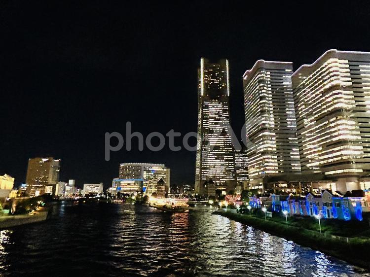 みなとみらいの美しい夜景 みなとみらい,横浜,神奈川の写真素材