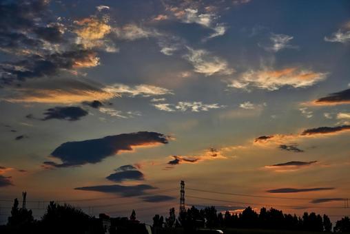 夕焼け 2025/7/16 夕焼け 2025/7/16 夕焼け,夕暮れ,夕方の写真素材