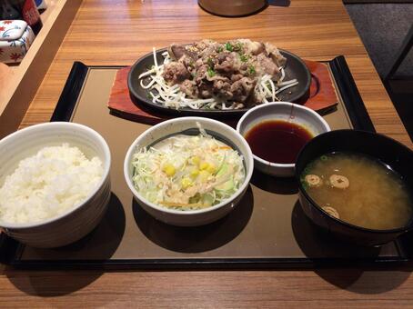 焼肉炒め定食 焼肉炒め定食,焼肉炒め,定食の写真素材
