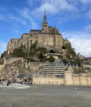 フランスのモン・サン・ミシェル フランスのモン・サン・ミシェル モンサンミッシェル,フランス,パリの写真素材