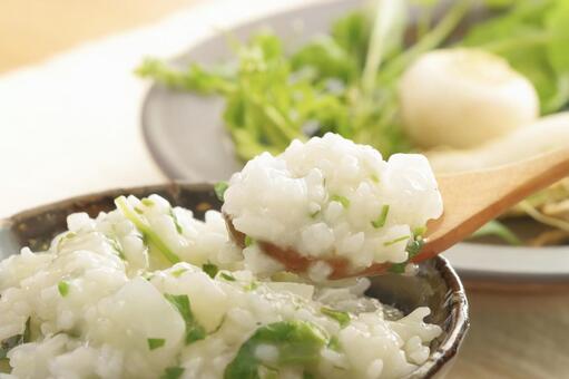 春の七草粥 春の七草,七草,七草粥の写真素材