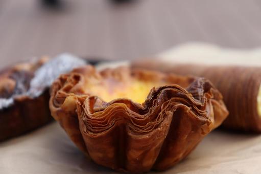 エッグタルトのパリパリの写真