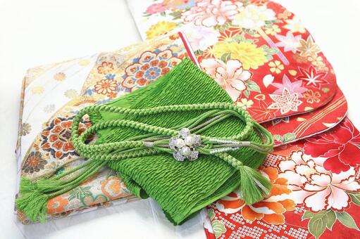 成人式　振袖・帯・帯揚げ・帯締め 成人式,成人式準備,結納の写真素材