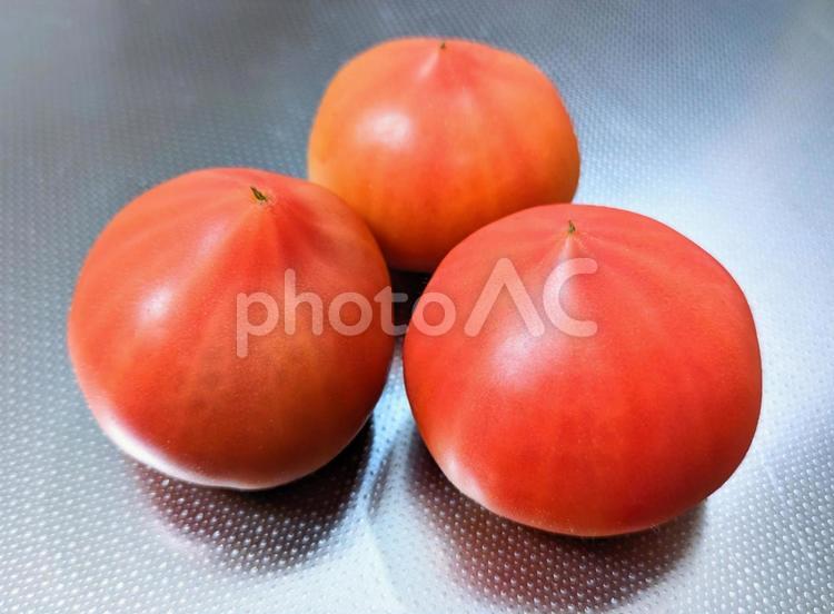愛知の伝統野菜　ファーストトマト３ ファーストトマト,トマト,とまとの写真素材