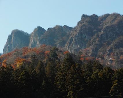 妙義山の紅葉の写真