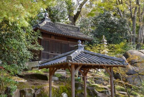 岡山後楽園の建物〜慈眼堂 後楽園,慈眼堂,お堂の写真素材