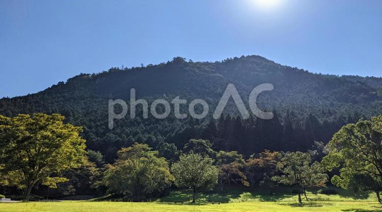 山の景色　自然風景 山,自然,青空の写真素材