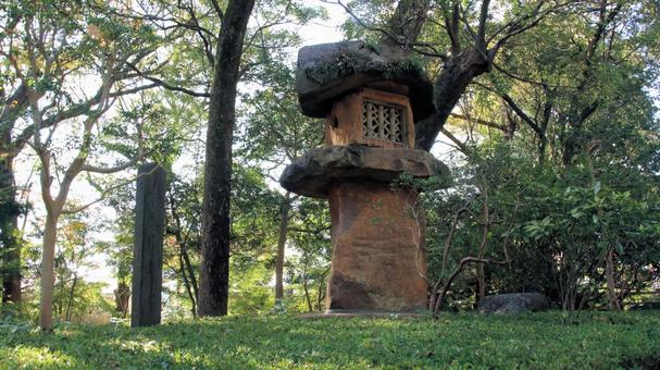 楽寿園の楽寿灯籠 楽寿灯籠,石燈篭,楽寿園の写真素材