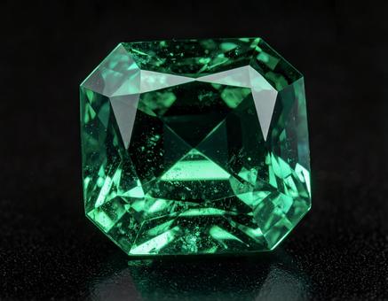 エメラルド エメラルドカット 黒背景 エメラルド エメラルドカット 黒背景の写真