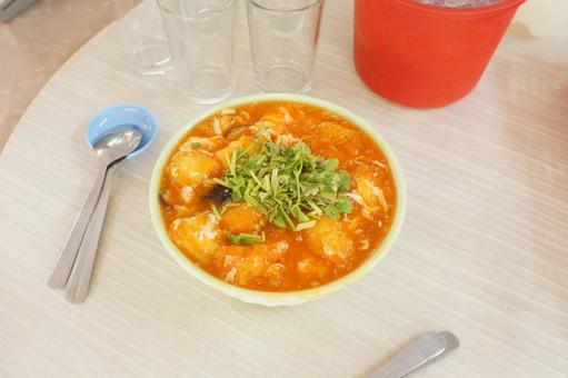 食事 食事 食事,油揚げ,スープの写真素材