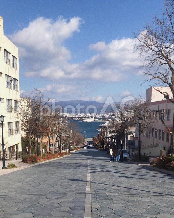 函館の冬 函館,街並み,冬の写真素材