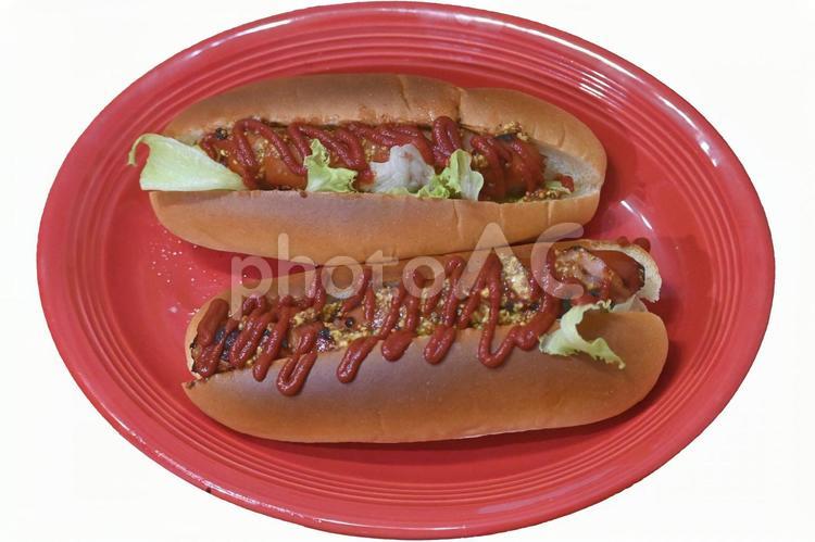 高画質　切り抜き素材　ホットドッグ ホットドッグ,パン,切り抜きの写真素材