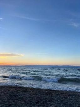 琵琶湖 琵琶湖,湖,ビーチの写真素材