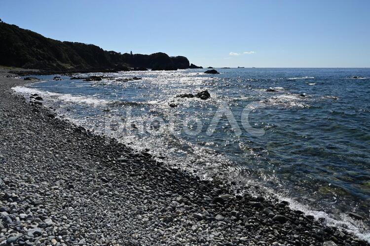 秋晴れの潮岬海岸 潮岬,海岸,秋晴れの写真素材