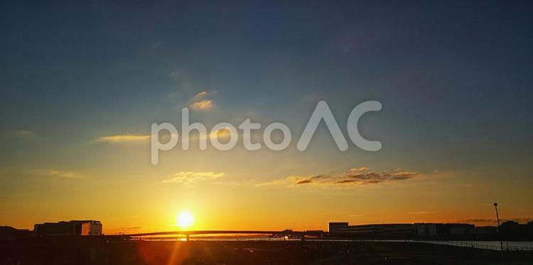 1月の朝空 1月,冬,windの写真素材