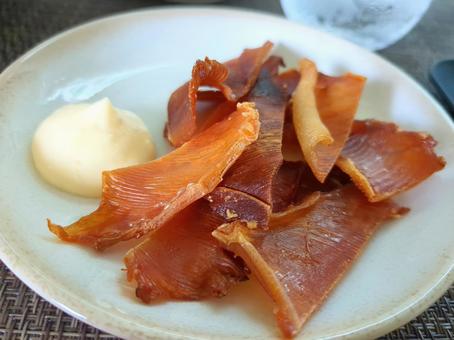 焼きえいひれ えいひれ,焼きえいひれ,料理の写真素材