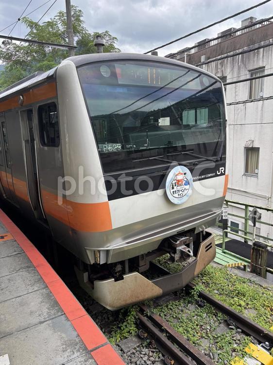 青梅線　電車 青梅線,電車,jrの写真素材