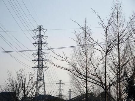 鉄塔がある風景 鉄塔がある風景の写真