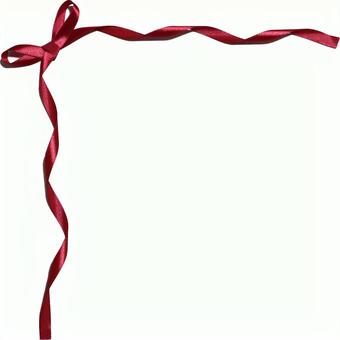 リボン 赤 シンプル 飾り リボン 赤 シンプル 飾り リボン,フレーム,赤の写真素材