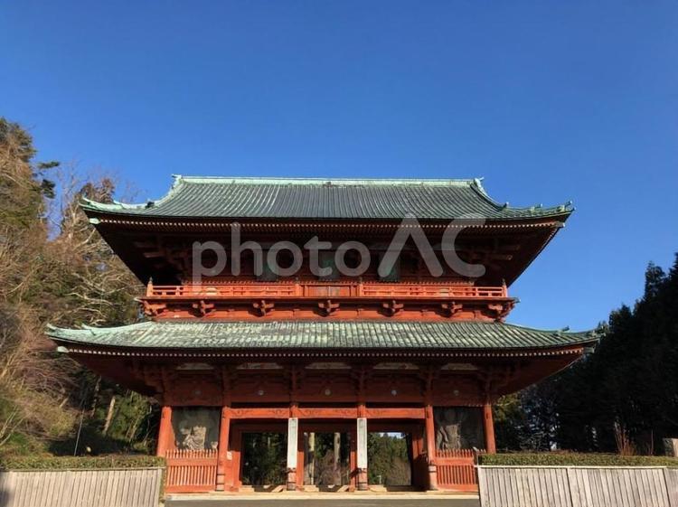 高野山　大門　正門　総門　青空　五間三戸 高野山,大門,正門の写真素材