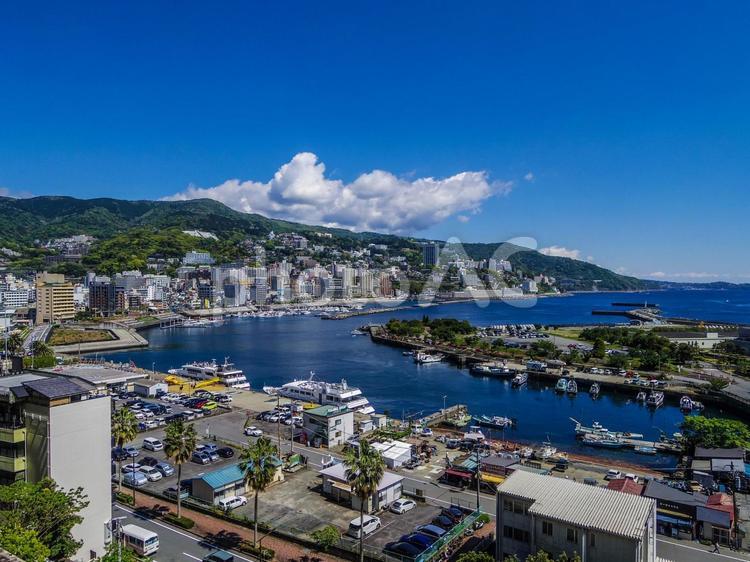 【静岡県】熱海市の風景 熱海市,絶景,静岡県の写真素材