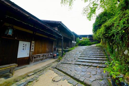 情緒漂う妻籠宿の風景 情緒漂う妻籠宿の風景 妻籠,宿場町,旅籠の写真素材