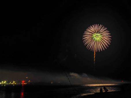 那珂湊海上花火大会-4 那珂湊海上花火大会-4 夏,花火,海の写真素材
