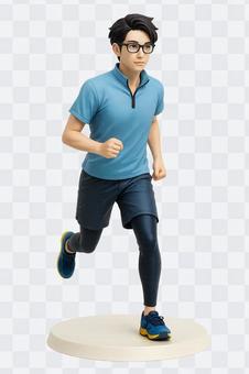 ランニングする男性フィギュア ランニングする男性フィギュアの写真