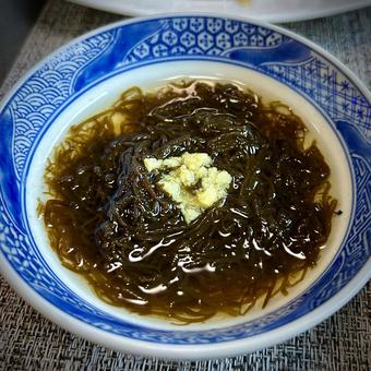 Vinegared mozuku seaweed, JPG Vinegared mozuku seaweed, JPG