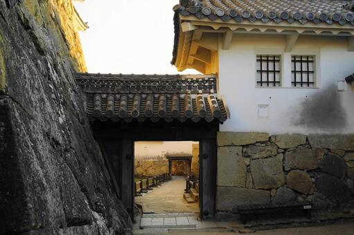 世界文化遺産　茜色の姫路城（白鷺城）７ 姫路城,白鷺城,城の写真素材