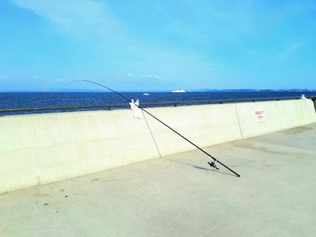 海釣り 釣り,つり,釣り竿の写真素材