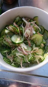 キュウリとミョウガの酢の物 フード,野菜,食事の写真素材