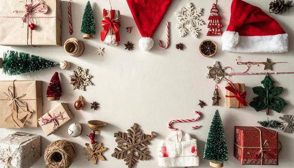 クリスマスフレーム中央に空白あり クリスマスフレーム中央に空白ありの写真