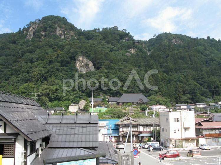 山形　山寺の風景　2 山形,山寺,自然の写真素材