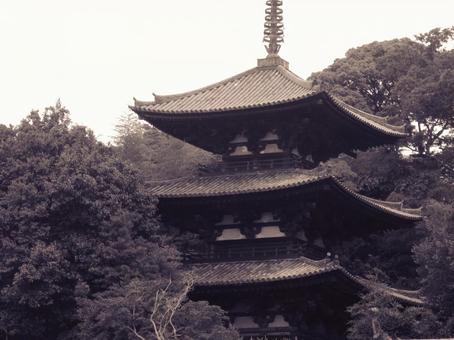 奈良県-當麻寺-国宝-東塔-近景 奈良県-當麻寺-国宝-東塔-近景の写真