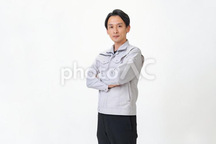 作業着を着た男性 日本人,点検,作業員の写真素材