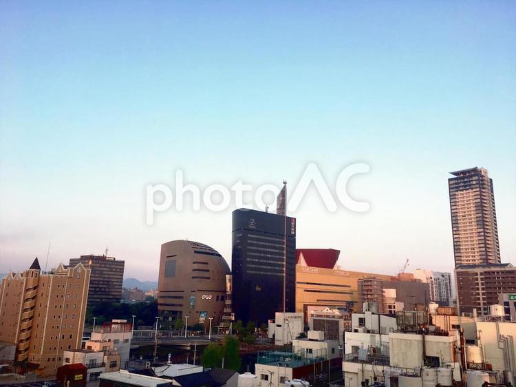 北九州　小倉　ビル　町並み 北九州市,北九州,リバーウォーク北九州の写真素材