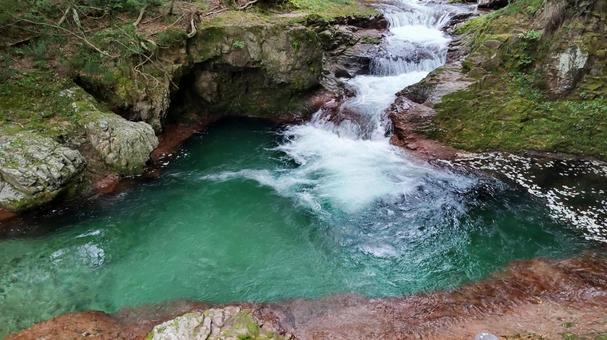 伏伸の滝 滝,川,渓流の写真素材