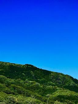 青空 山,晴れ,自然の写真素材