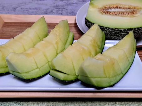 Photo, melon, blue meat melon, fruit, 