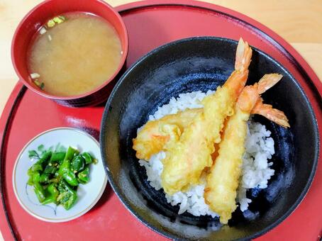 海老天丼 天丼,海鮮,日本食の写真素材