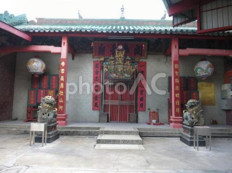 マレーシア　ゴンピンの街並み　祠 マレーシア,海外,旅行の写真素材