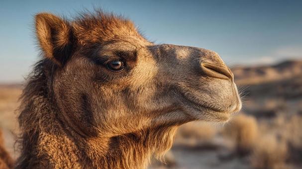 砂漠の生き物:ラクダの優しい顔 砂漠の生き物:ラクダの優しい顔の写真