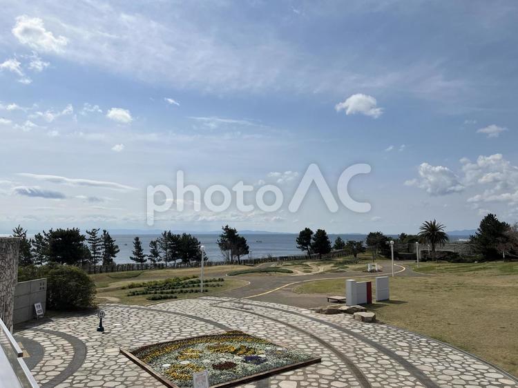 海の見える公園 公園,海,自然の写真素材
