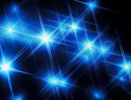 青のイルミネーションの写真