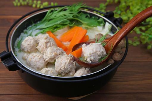 鶏団子鍋 鶏団子鍋,鶏,鍋の写真素材