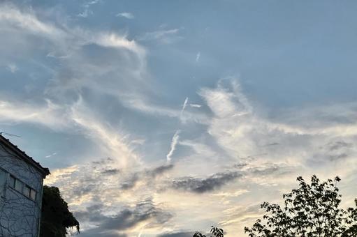 夏の夕空 夏の夕空の写真